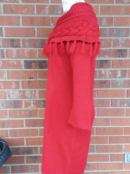 Red Liz Claiborne knit dress - Picture 2 of 7